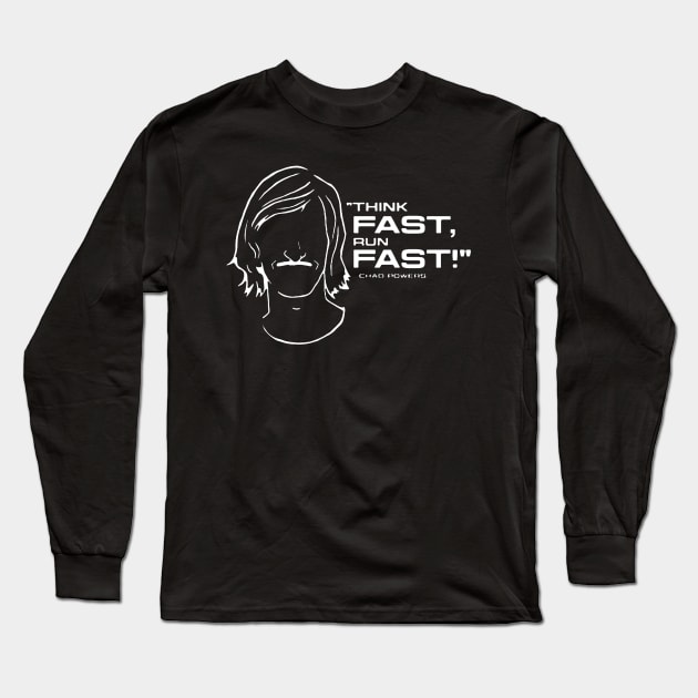 Chad Powers Think Fast Run Fast Face Long Sleeve T-Shirt by moringart